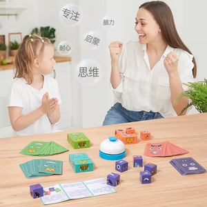 Jeu de société Puzzle parent-enfant Jouet Battle Face Changing Cube Jeu de cube changeant de visage en bois - Product Image 3