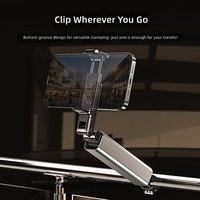 Support universel stable à rotation 360° pour téléphone portable, support magnétique pliable pour tablette, support de bureau à clip magique pour téléphone