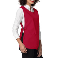 Tablier unisexe double face avec poches, en tissu polyester tissé, imprimé numérique, personnalisable pour restaurant, bar et nettoyage