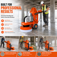 Système de meulage de béton électrique avancé, moteur haute puissance 380V pour applications de construction de revêtements de sol à grande échelle