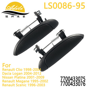 Manija de Puerta Adili LS0086-95 Negra para Renault Clio Megane Scenic Logan Platina - Product Image 1