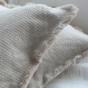 New design decorative hand block french 100% linen luxury cushion cover 50x50