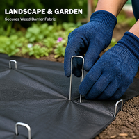 Piquets de tente en U en acier galvanisé robustes pour camping, piquets de sol 4-9mm pour auvent et gazebo 17.5-30cm, marque 1+1, vente en gros