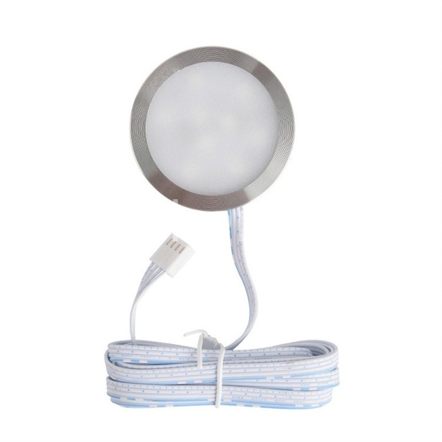 12V LED Recessed Spotlight 3w waterproof warm white 12V RGB Aluminium LED Under Cabinet Light 8 Slim Puck Lamps for Shelf
