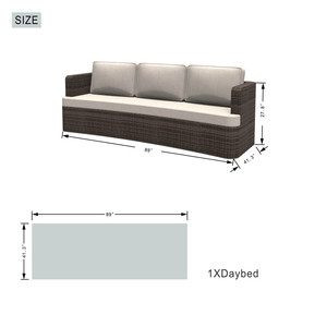 Ensembles modernes <span class=keywords><strong>de</strong></span> salle à manger d'extérieur et <span class=keywords><strong>de</strong></span> <span class=keywords><strong>jardin</strong></span> Chaise longue en rotin Ellipse Elise populaire grand lit <span class=keywords><strong>de</strong></span> repos <span class=keywords><strong>avec</strong></span> <span class=keywords><strong>housse</strong></span> en osier - Product Image 4