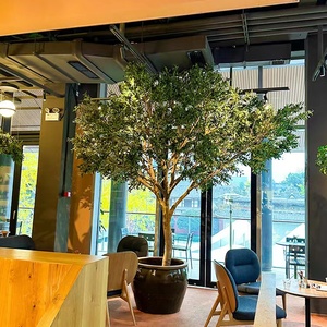Árbol de <span class=keywords><strong>Olivo</strong></span> Artificial de 4 Metros, Árbol de <span class=keywords><strong>Olivo</strong></span> Artificial Realista para Decoración de Restaurantes y Cafeterías, Diseño Interior y Exterior, Árbol Artificial con <span class=keywords><strong>Maceta</strong></span> - Product Image 3