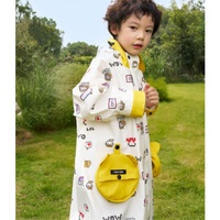 Imperméable de style collège pour la saison des pluies en solde, imperméable pour enfants, personnalisable, long, durable, avec espace pour sac d'école