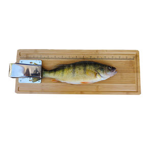 Tabla de Limpieza de Pescado, Tabla de Fileteado de Pescado Portátil con Abrazadera, Tabla de Cortar y Medir de Bambú para Pescadores - Product Image 1