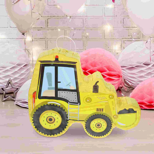 Digger Construction Site Birthday Decoration Set For 2nd Birthday - Tableware, Balloons, Plates, Tablecloth