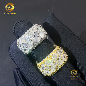 New Arrivals Pass Diamond Tester Fashion Iced Out Hip Hop Oval+Marquise Vvs1 <strong>Moissanite</strong> Diamond 925 Sterling Silver <strong>Man</strong> <strong>Ring</strong> - Product Image 4