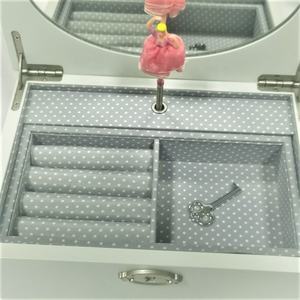 New Design Custom Luxury White Wooden <b>Ballerina</b> <b>Music</b> <b>Box</b> Jewelry <b>Box</b> for Girl - Product Image 3