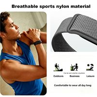 Bracelet de montre tressé en nylon réglable Lionorm pour Google Fitbit Air Smartwatch, bracelet de sport en tissu respirant