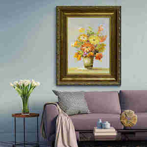 Impressionnisme <span class=keywords><strong>moderne</strong></span>, <span class=keywords><strong>bouquet</strong></span> coloré, nature morte, <span class=keywords><strong>peinture</strong></span> à l'huile sur toile faite à la main, <span class=keywords><strong>peinture</strong></span> florale abstraite pour la décoration d'hôtel, taille personnalisée - Product Image 3