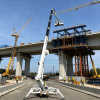18 Metre Her Türlü Araziye Uygun Örümcek Tipi Eklemli Paletli Bomlu Platform Yeni Çelik Havadan Çalışma Platformu Elektrikli Hidrolik Teleskopik Platform 500kg