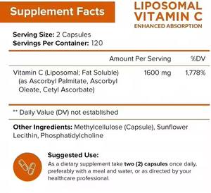 Vitamina C Liposomal 1600mg Antioxidante de Alta Absorción, Ácido Ascórbico Liposoluble, Apoyo Inmunológico - Product Image 4