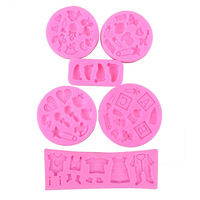 6er Pack Niedliche Baby Silikon Fondant form Baby party Kuchen Dekorations werkzeuge Cupcake Silikon formen für Fondant Kuchen Zucker Süßigkeiten