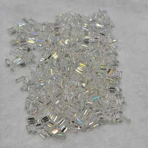 Princess Square Zircon Loose Stones Slightly Yellowish Beige Iridescent For Jewelry Making - Product Image 2