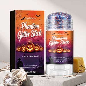 <span class=keywords><strong>Pintura</strong></span> Facial Creativa Festiva Zephoco de Halloween con <span class=keywords><strong>Calabaza</strong></span> Sonriente y Brillo, Iluminación con Logotipo Personalizado, 15g - Product Image 2