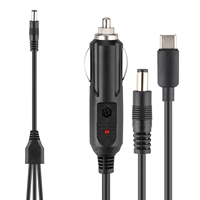 Câble d'alimentation pour allume-cigare de voiture YOULIANG 300CM 18AWG 5A 12V 24V, câble de chargeur CC 3 en 1 avec connecteur Type C et connecteur CC mâle