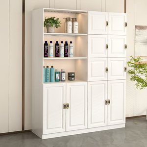 Gabinete de almacenamiento moderno de madera maciza de color personalizable con patrón tallado para peluquería, hogar, Bar y cocina - Product Image 1