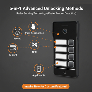 <span class=keywords><strong>Interphone</strong></span> vidéo 2 fils Hiwink avec reconnaissance faciale et palmaire, déverrouillage, étanche IP65, Tuya DC 24V, adapté aux immeubles multi-appartements - Product Image 2