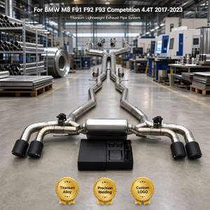 Système d'échappement léger en titane Excustm pour F91 F92 F93 Competition 4.4T 2017-2023 avec soupapes Catback - Product Image 1