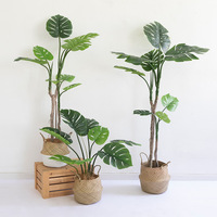 Style nordique grand Monstera intérieur artificiel écologique plantes en plastique 4-6ft en pot verdure salon bureau à domicile