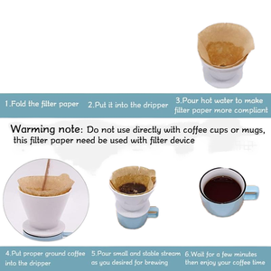 Bán buôn cà phê Bộ lọc giấy dùng một lần cho Pour Over cà phê lọc thân thiện với môi cà phê giấy lọc - Product Image 3