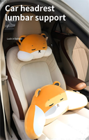 Coussin de soutien cervical en coton PP motif dessin animé pour voiture, support lombaire, sieste, chaise de bureau, protection du cou, repose-nuque