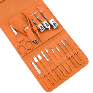 16pcs Professional 7 in 1 Eco-friendly Stainless Steel <b>Nail</b> Clipper Set Cuticle Nippers Travel <b>Case</b> Manicure Pedicure Care Tools - Product Image 5