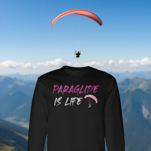 Camiseta de manga larga Paraglide Is Life con diseño de parapente - Product Image 3