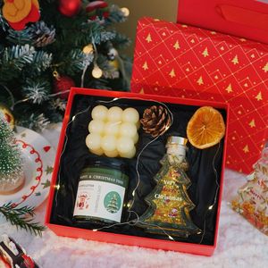 Christmas Fragrance <b>Gift</b> <b>Box</b> Scented Candle Set Romantic Long Lasting Aroma Decor Holiday Guest Favors - Product Image 2