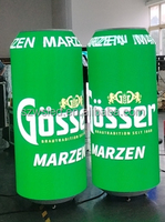Écran LED P2 mobile circulaire en forme de canette de bière souple, indice de protection IP65, pour ascenseur, fonction SDK, signalisation de magasin de détail, écran incurvé