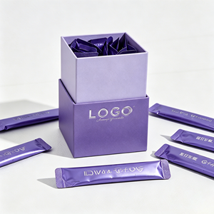 Boîte rigide en deux parties <span class=keywords><strong>d</strong></span>écoupée au laser GoTop pour sachets de compléments alimentaires avec logo personnalisé, pelliculage mat, cadeau santé haut de gamme - Product Image 1