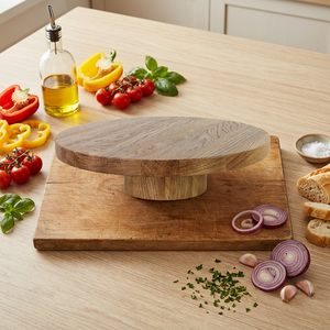 Soporte Giratorio para Pasteles de Boda, Ecológico, de Madera, de la Marca Idealkitchen, Plato Giratorio para Decoración de Pasteles de Cumpleaños - Product Image 4