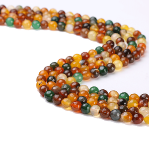 Perles de pierres précieuses d'agate brune naturelle pour la fabrication de bijoux, en vrac, 8 mm et 3 mm de hauteur, source minérale - Product Image 1