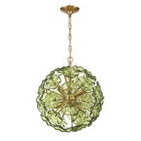 Lampe suspendue en verre bleu d'inspiration vintage avec chaîne dorée pour chambre à coucher ou entrée