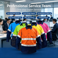 Vêtements de travail à manches longues personnalisés, respirants, haute visibilité, réfléchissants, pour la construction et l'exploitation minière, avec logo, vêtements de sécurité