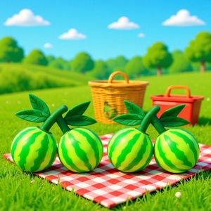 Juguete Antiestrés de Sandía Blanda - Juguete Sensorial de Fruta de Subida Lenta para Decoración de Escritorio de Oficina - Product Image 3
