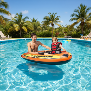 Bateau gonflable Intex Explorer Pro 137x85x23 cm pour enfants et adultes, utilisation en piscine - Product Image 2