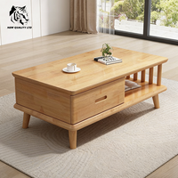 Fournisseur chinois, table basse sur mesure à bas prix, grand stock prêt à être expédié, design moderne, meubles de salon, table en bois pour café.