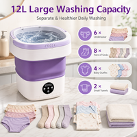 Nouvelle arrivée, lave-linge et sèche-linge portables électriques personnalisés de 12 L, petite machine à laver pliable pour la lessive
