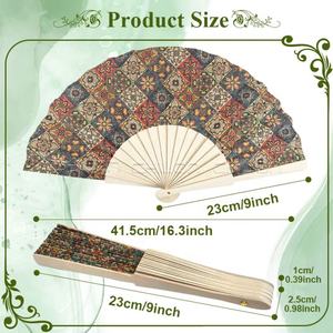 Abanico de mano de madera español holandés verde personalizado, corteza de corcho personalizada con tela de madera tallada, técnica pintada - Product Image 3
