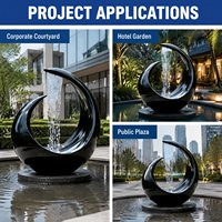 Meilleures ventes : Cascade d'eau sculpturale de luxe en acier inoxydable avec miroir et LED, rideau d'eau pour jardin, parc, hôtel, place publique, cour, taille personnalisée