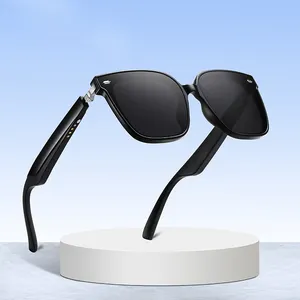 Designer de luxo nova moda sol óculos vintage alto-falantes sem fio óculos inteligentes polarizados homens óculos 2023