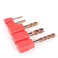 HANDERK Hrc55 ensemble de fraises en bout carrées en carbure de tungstène 4 mèches de routeur à flûte pour outils de coupe CNC