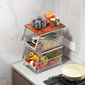 R Étagère de cuisine pour épices Huile salée <span class=keywords><strong>Sauce</strong></span> <span class=keywords><strong>soja</strong></span> et vinaigre-Support de rangement multifonctionnel pour comptoir de maison Acier inoxydable - Product Image 3