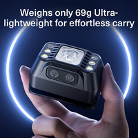 Linterna Frontal Recargable LED HL101 de Alta Calidad, 450LM, con Sensor de Movimiento, Haz Ajustable de 160M, 5W, Tipo-C, 69g