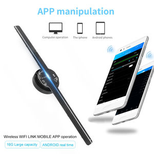 Ventilador Proyector Holográfico 3D con 224 LED, Reproductor Holográfico de Fotos y Vídeos a través de WIFI y PC, Máquina de Publicidad con Pantalla - Product Image 3