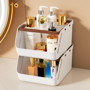 现代设计大容量斜收纳盒PP桌面整理收纳篮架食品宽口收纳架 - Product Image 2